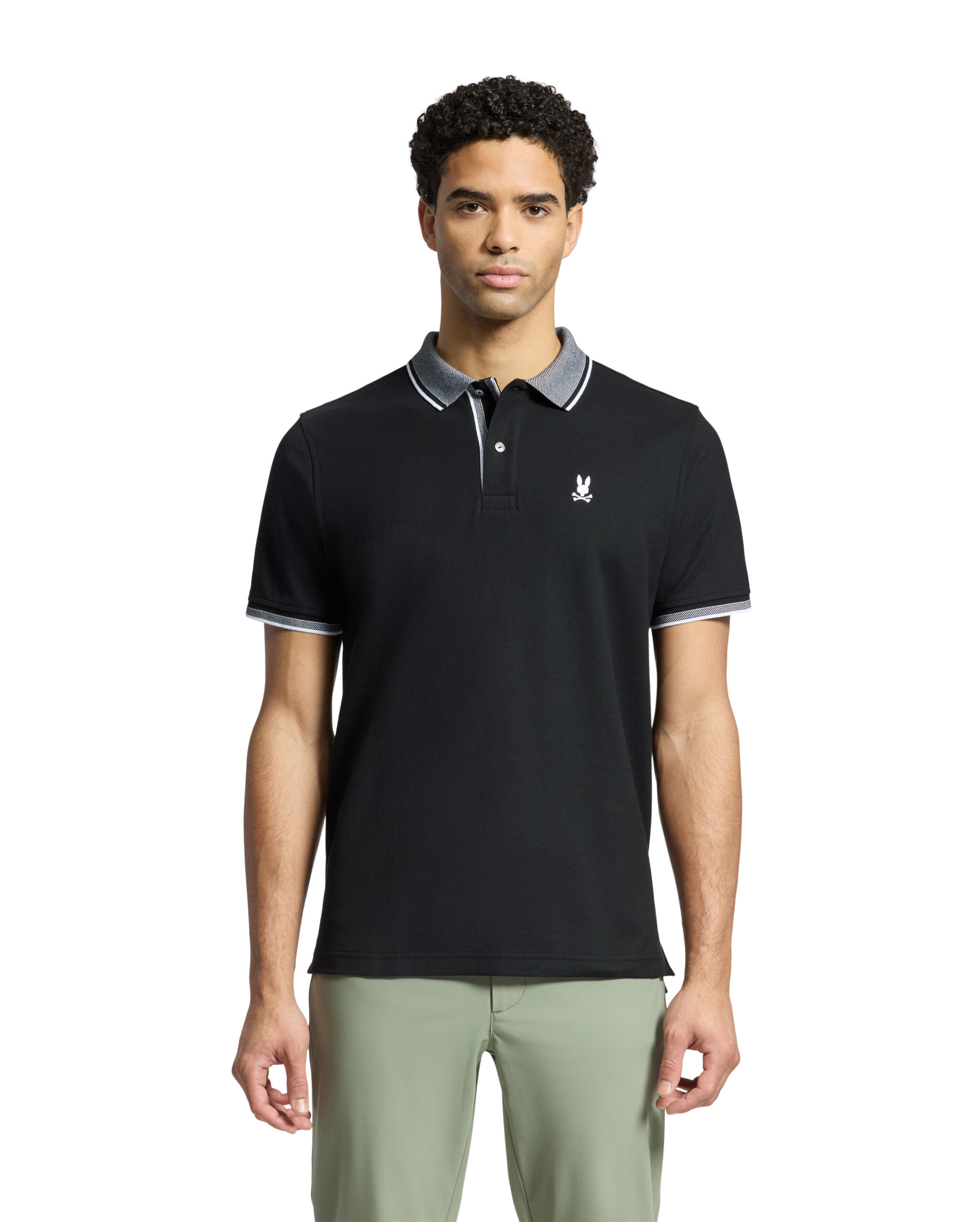 ※*読様 EVISEN BAMBI BORDER POLO SHIRT ブラック Evisen Skateboards（エビセンスケートボード） EVISEN SKATEBOARDS
