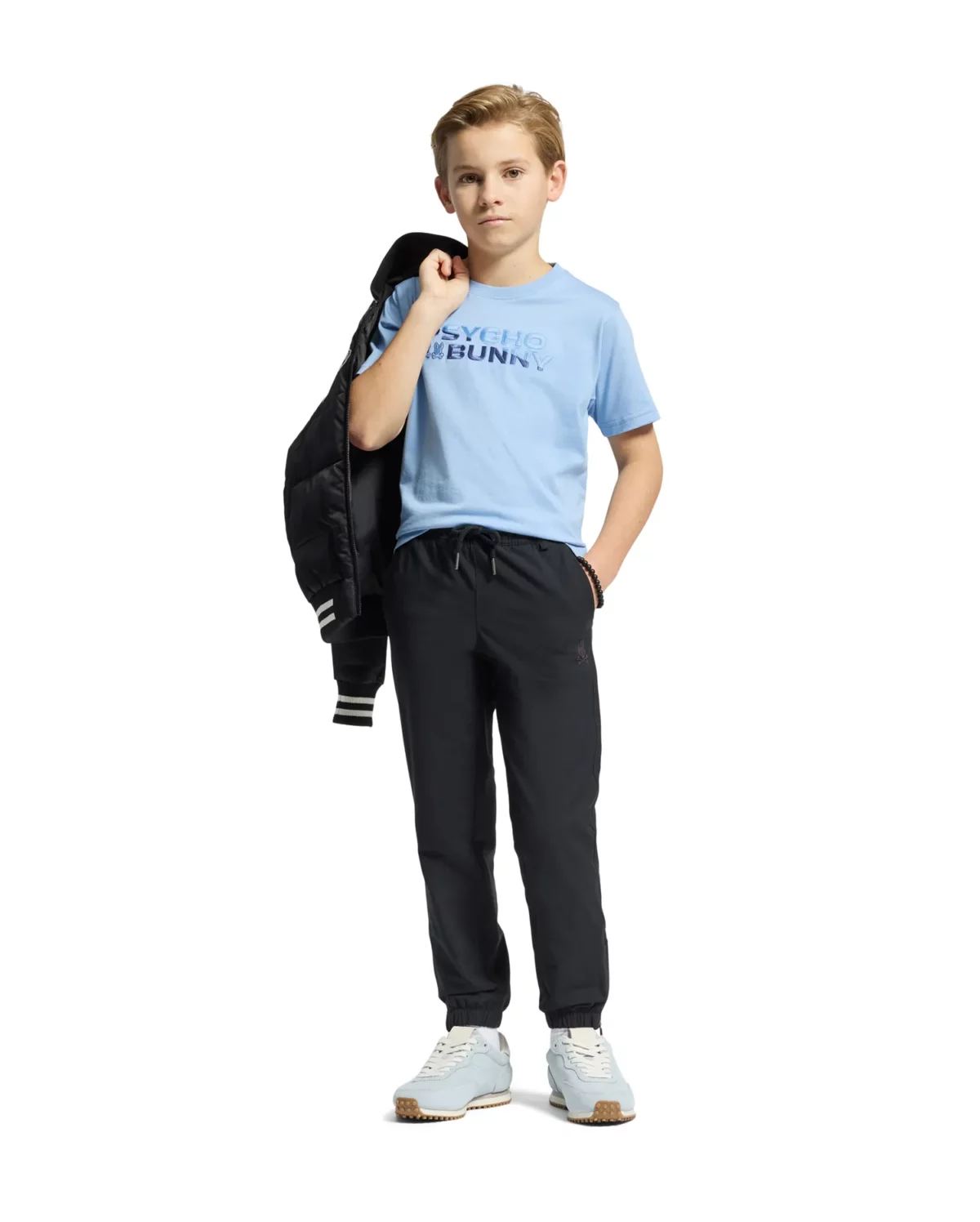 KIDS BERNI EMBROIDERED WORDMARK GRAPHIC TEE