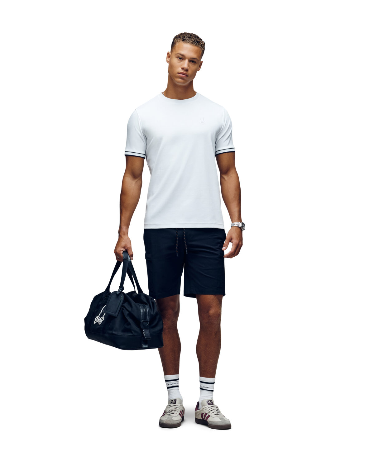 TOMAS TEXTURED NECK BAND TEE