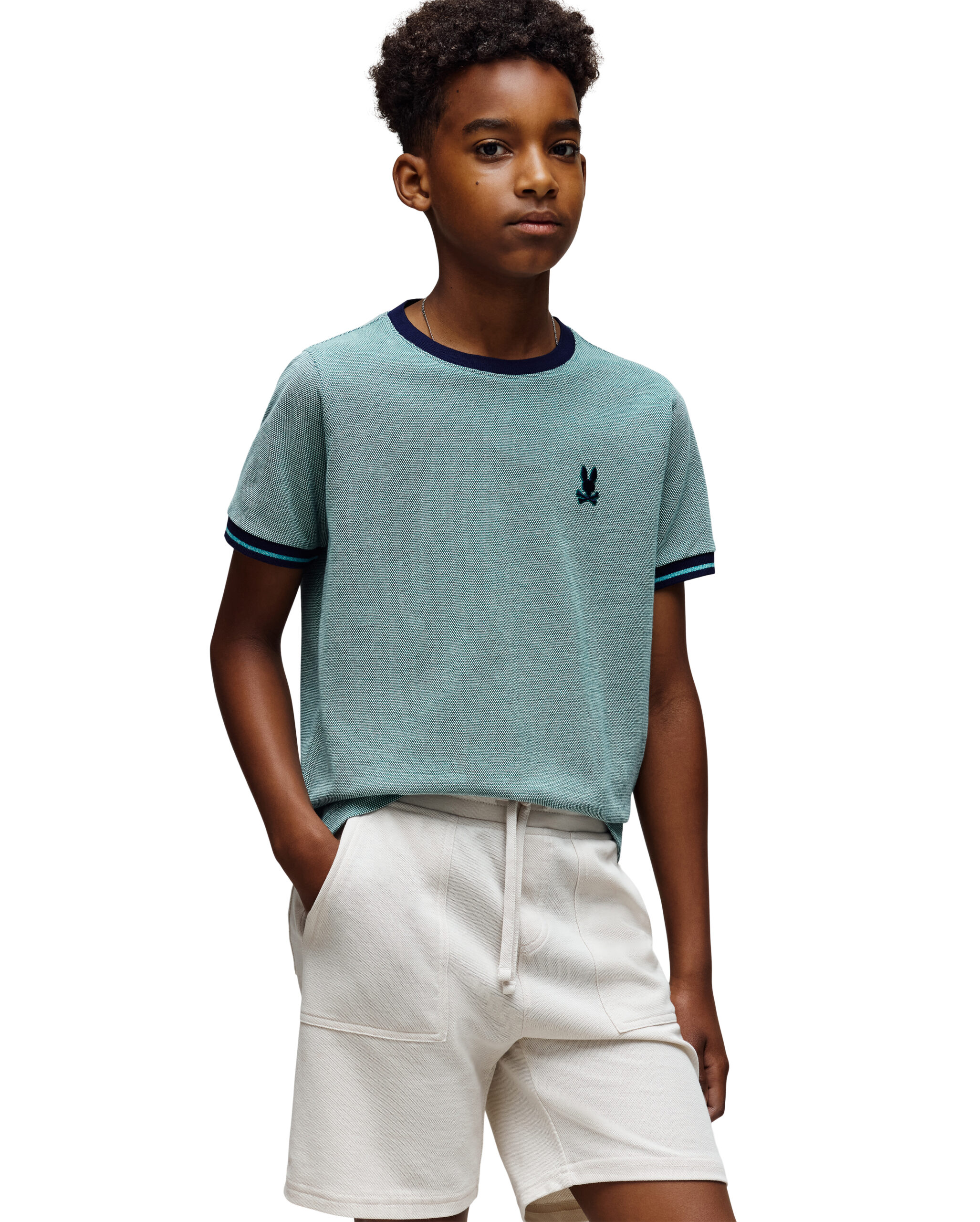 KIDS QUINTON TEXTURED PIQUE TEE - Psycho Bunny South Africa