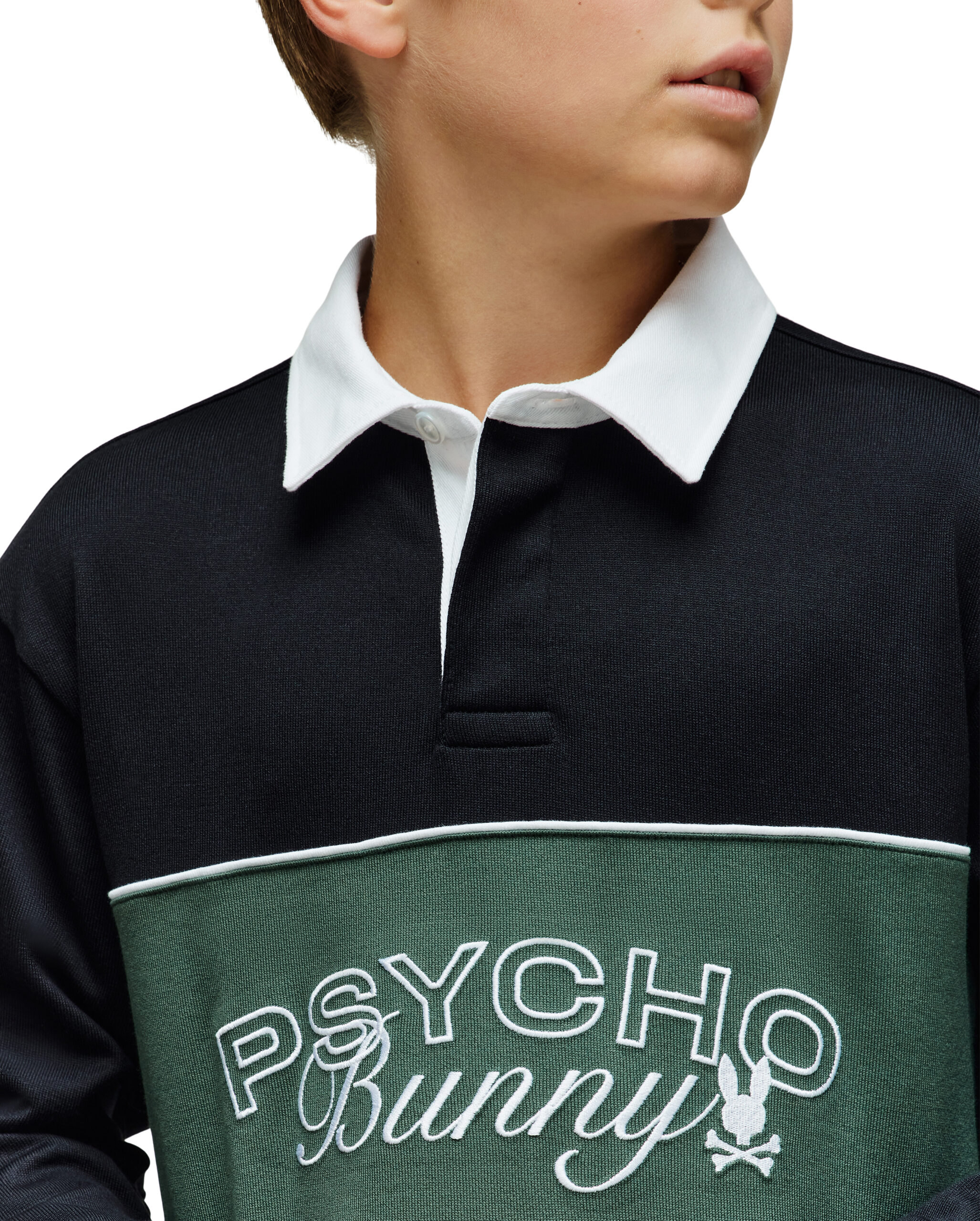 KIDS ENZO LONG SLEEVE RUGBY TEE - Psycho Bunny South Africa