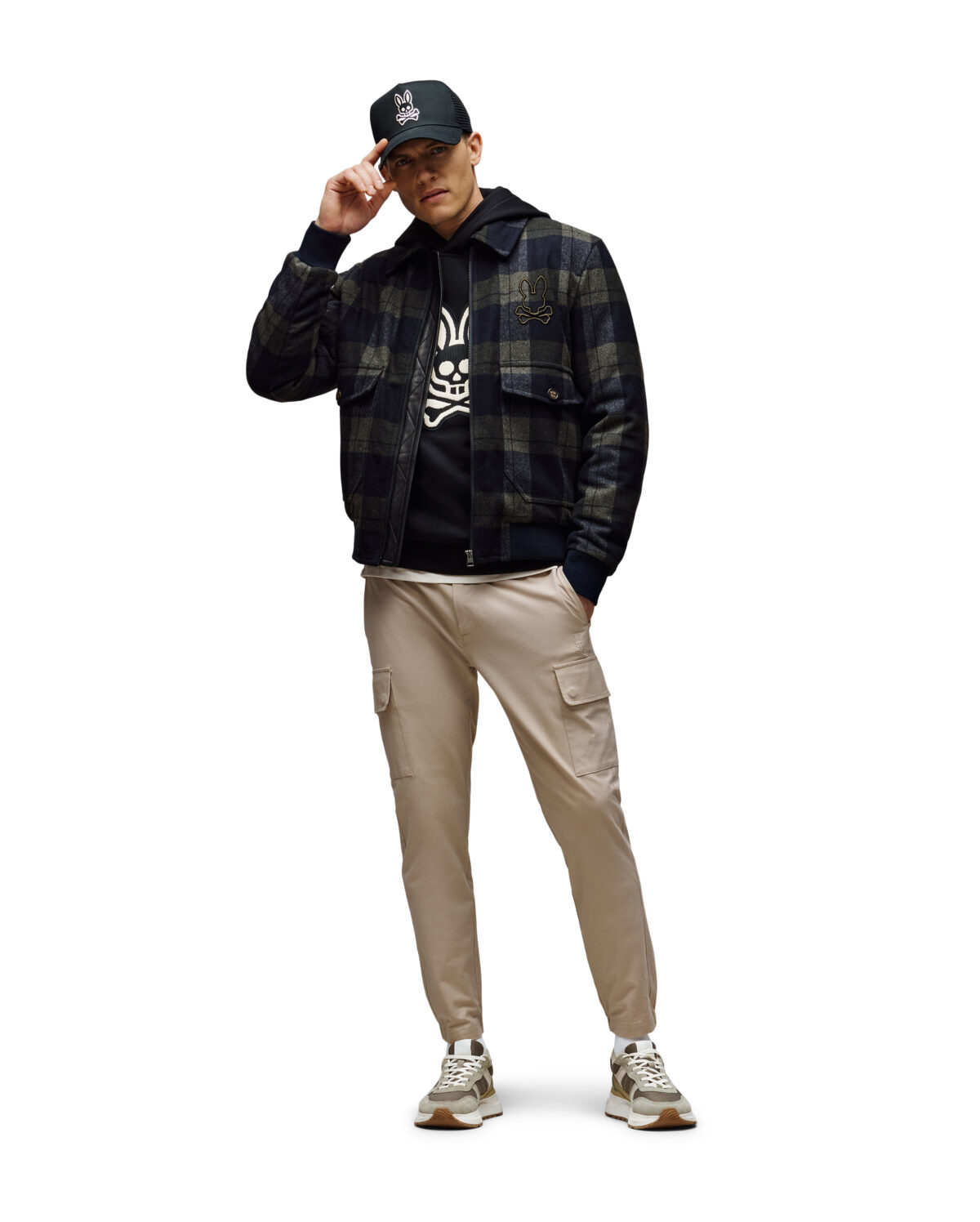 GAVIN PLAID BOMBER JACKET