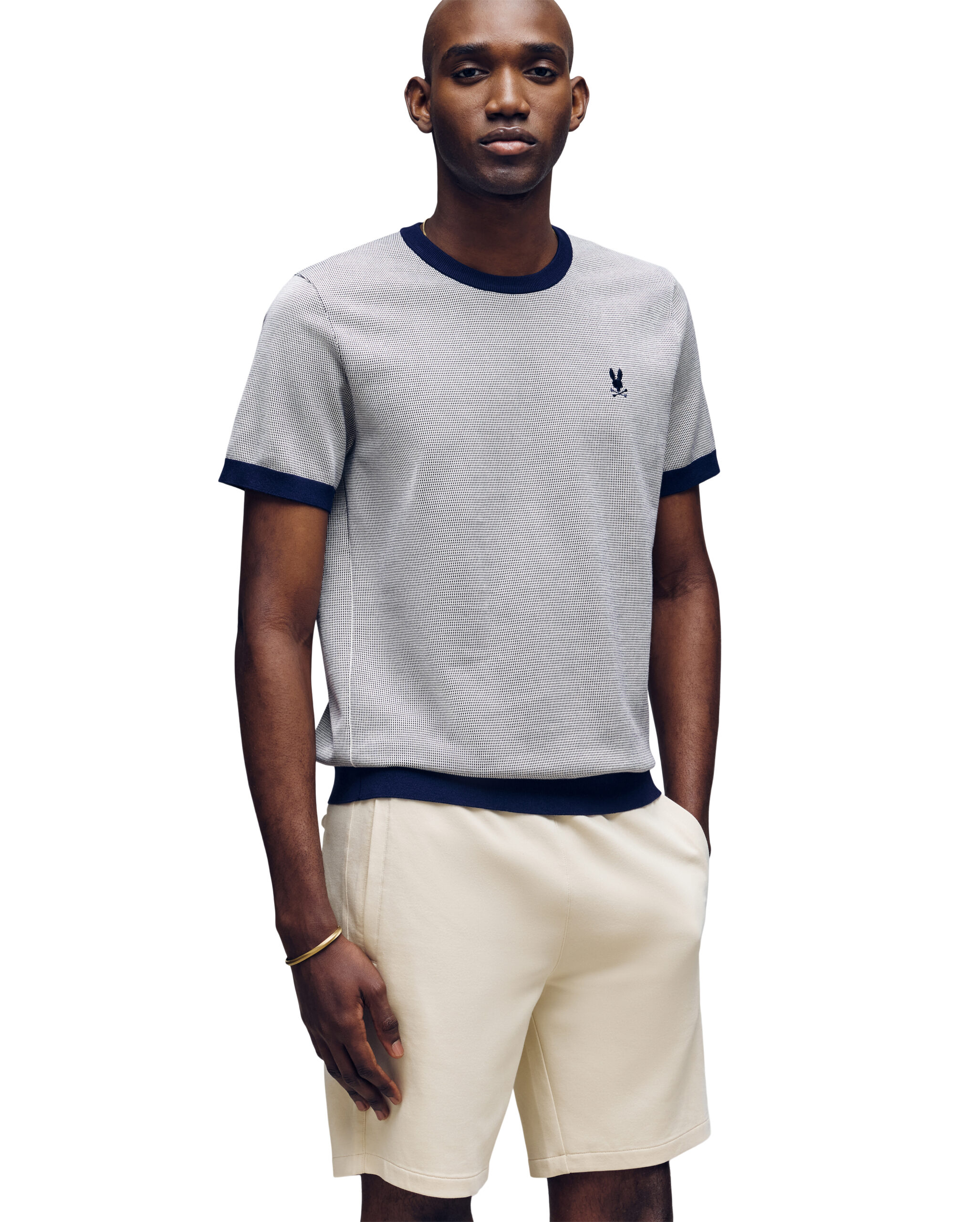 ALI JACQUARED KNIT T-SHIRT - Psycho Bunny South Africa