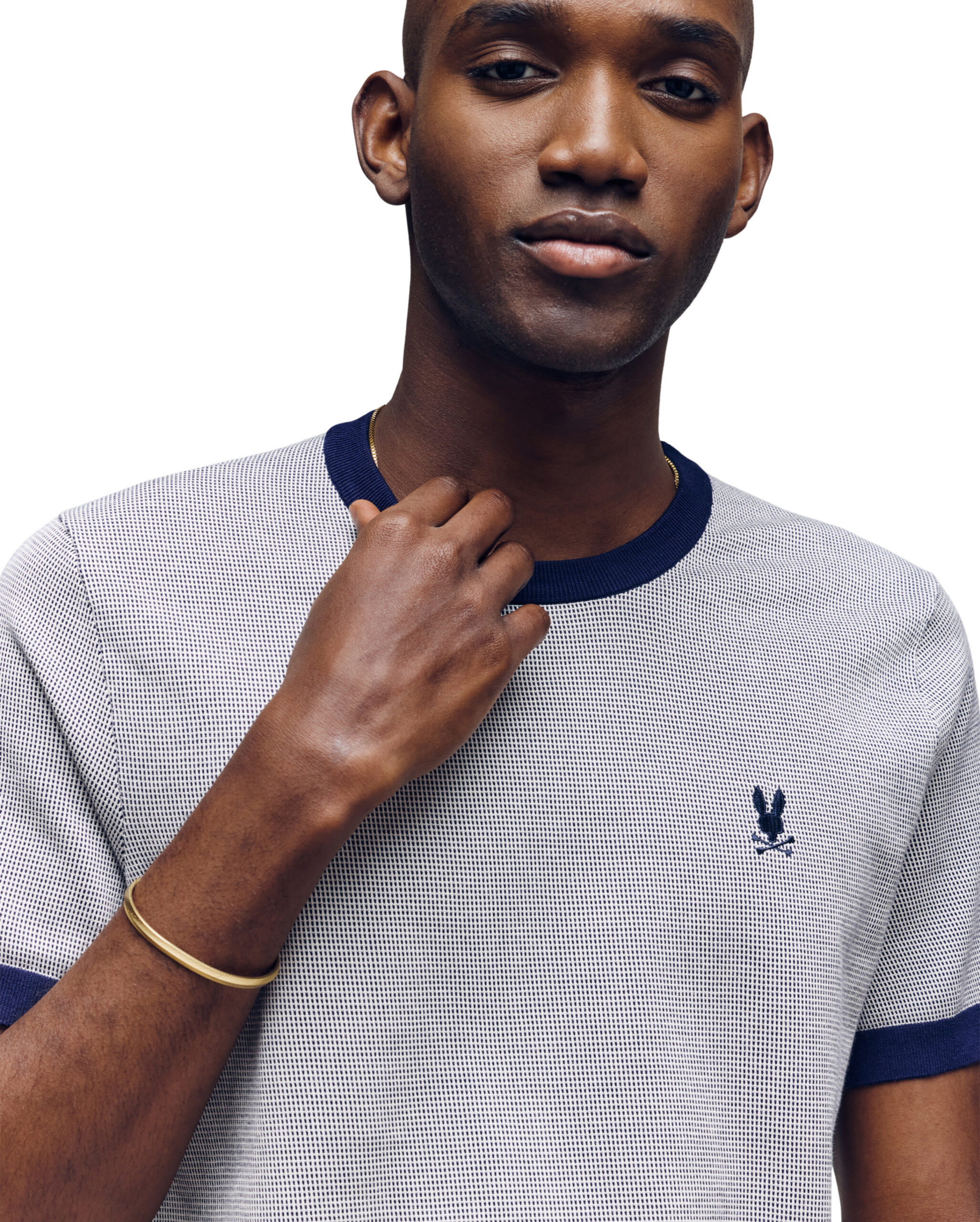 ALI JACQUARED KNIT T-SHIRT - Psycho Bunny South Africa