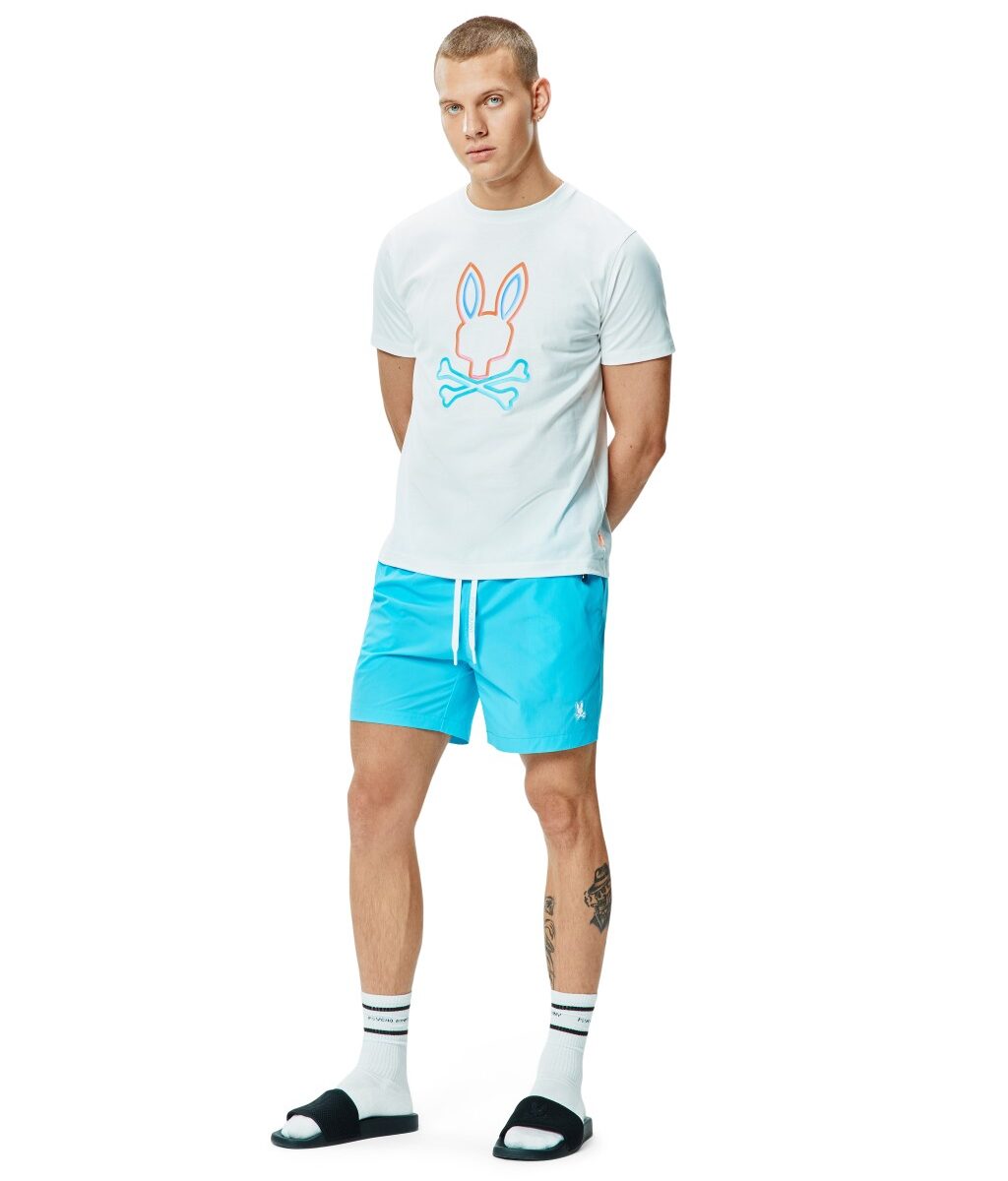 Samos Hydrochromic Printed Board Shorts, Blue Atoll