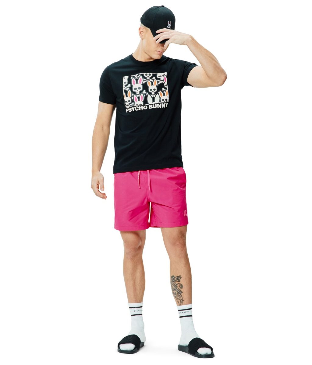 Samos Hydrochromic Printed Board Shorts, Pink Yarrow