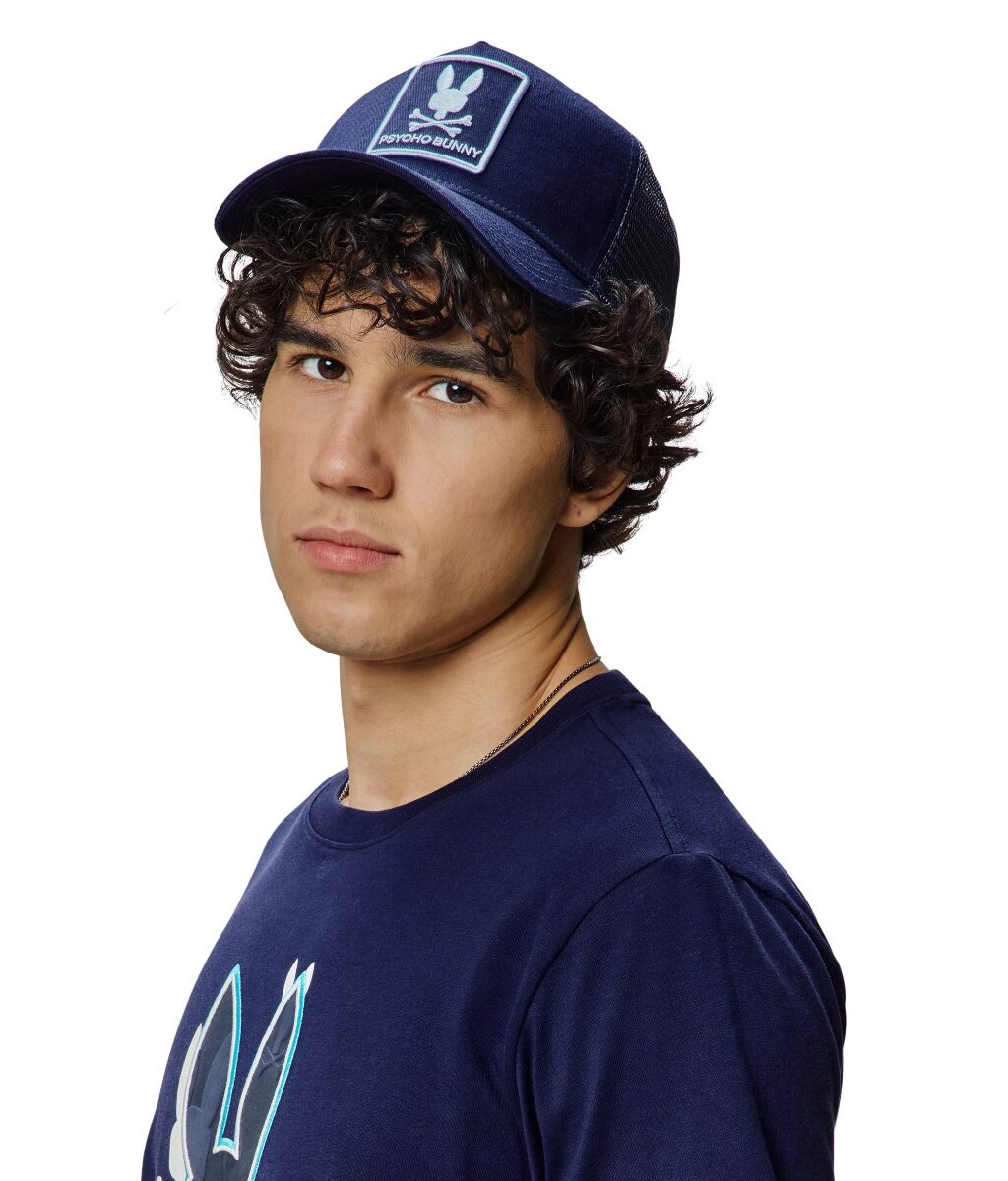 Adamo Bunny Trucker Cap, Evening Blue