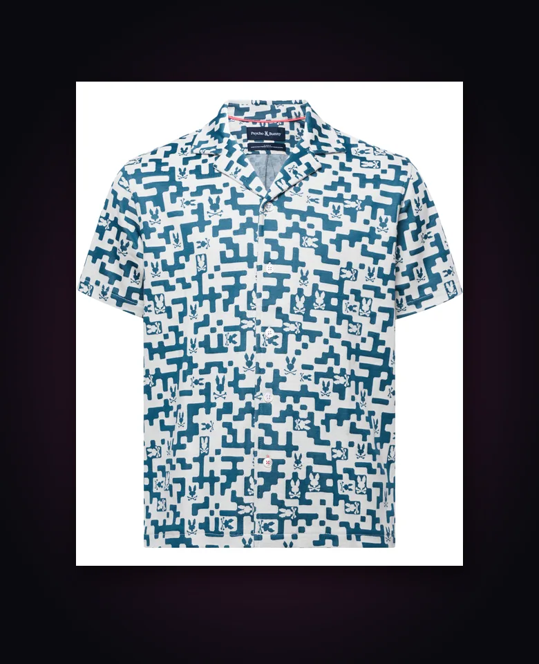 Kids Josh Jacquard Shirt, Mallard Blue