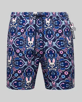 Luke All Over Bunny Board Shorts, Evening Blue