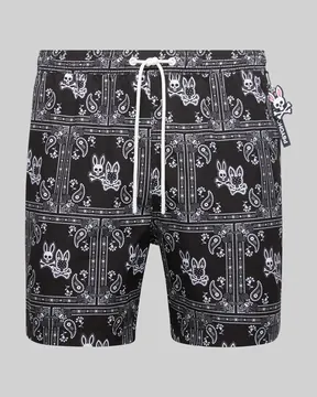 Luke All Over Print Board Shorts, Black