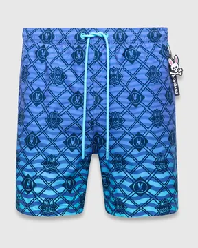 Tobias Gradient All Over Print Board Shorts, Amparo Blue