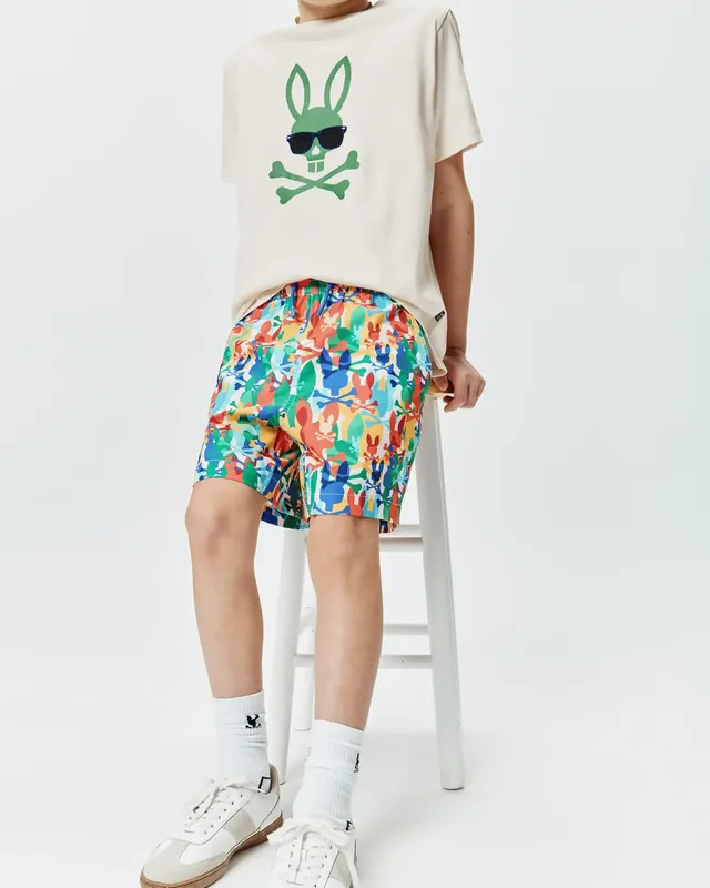 Kids Tanner All Over Print Board Shorts, Multi, photograph 2 of 6