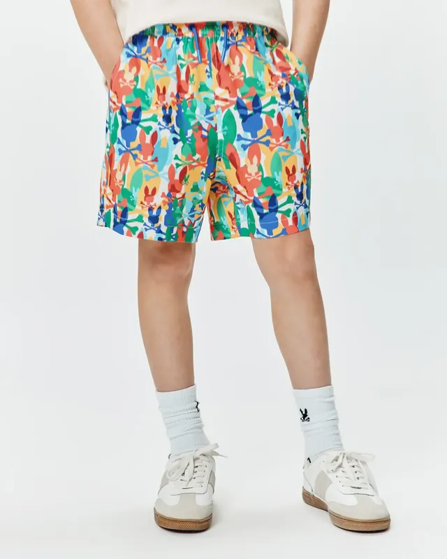 Kids Tanner All Over Print Board Shorts, Multi, photograph 3 of 6
