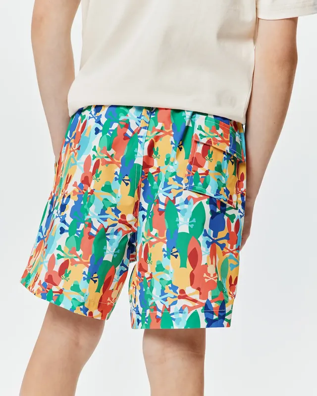 Kids Tanner All Over Print Board Shorts, Multi, photograph 4 of 6