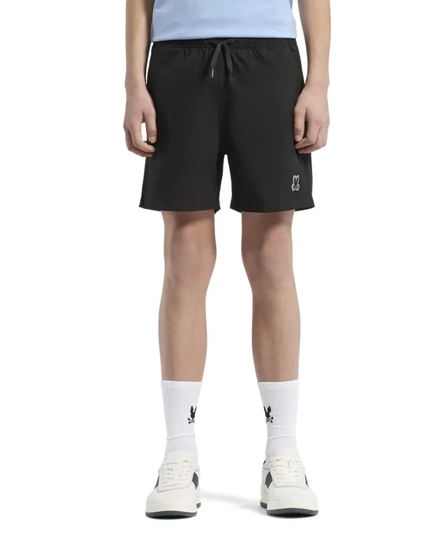 Kids Samos Hydrochromic Printed Board Shorts, Black, photograph 2 of 7