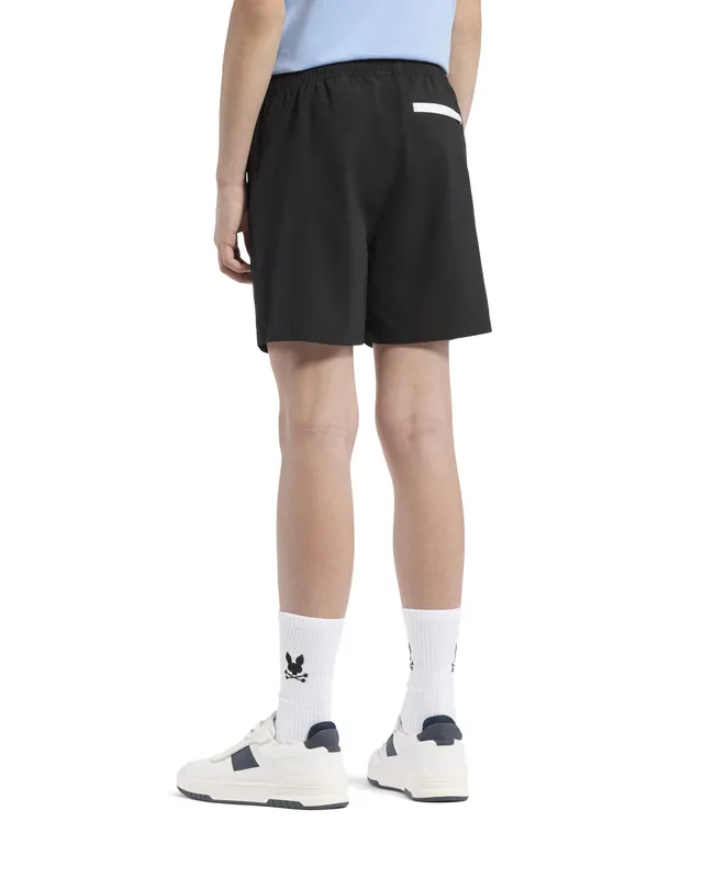 Kids Samos Hydrochromic Printed Board Shorts, Black, photograph 4 of 7