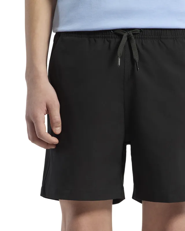 Kids Samos Hydrochromic Printed Board Shorts, Black, photograph 5 of 7