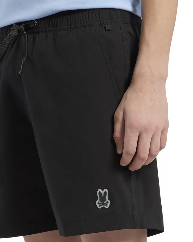 Kids Samos Hydrochromic Printed Board Shorts, Black, photograph 6 of 7